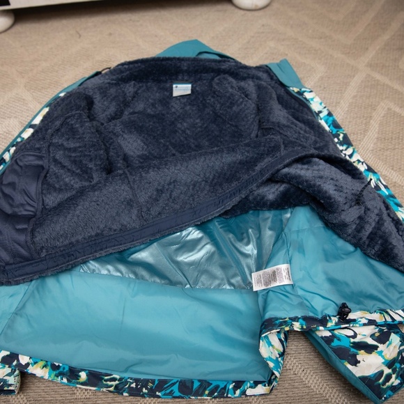 COLUMBIA ARCTIC TRIP Interchange 3 in 1 Omni Tech Jacket Women's M Blue Floral - Picture 8 of 10